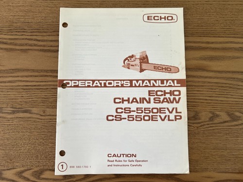 Echo chain saw 550evl - saw, cs-550evl