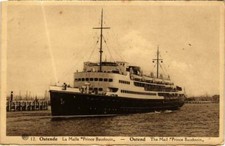 Old postcard AK Ostend - La Malle Prince Baudouin SHIPS (763354)