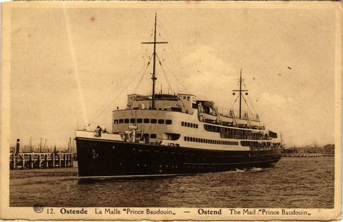 Cpa ostende la malle - ostende,