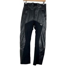 Richa Women's Size 10 Leather Jeans / Motorcycle Leather Pants In Black 
