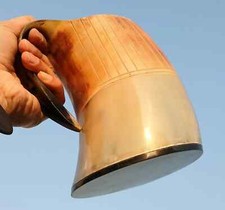 Tankard en corne à boire Viking authentique tasse à bière passionnés d'Halloween