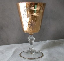 COMMUNION verre gravé DORURE