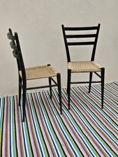 Paire Chaises dlg cassina gio ponti superleggera Design Italien Assise Corde