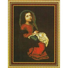 RTO  M028  Madone  Kit  Broderie  Point de Croix  compté  