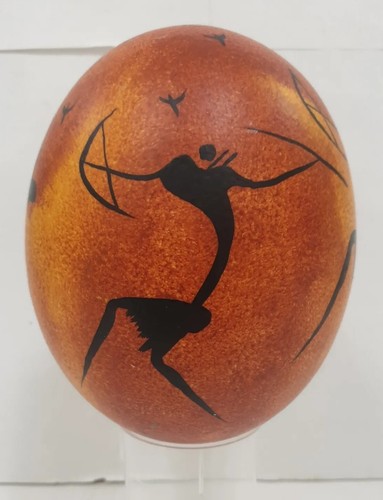 Oeuf autruche peinture tribal - oeuf,