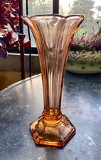 Vase Tulipe 1930 Rose signé