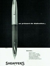 Advertising 0921 1962 Sheaffer's Large Capacity SNORKEL Fountain Pen