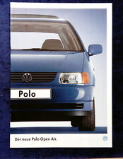 VW Polo 6N open air brochure 8/1995,... with information on colors and upholstery