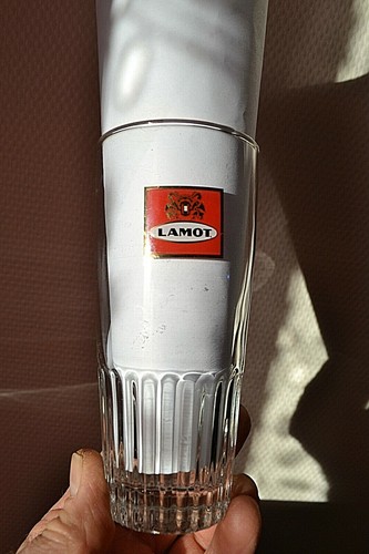Ancien verre bière lamot - à,