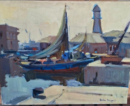 Tableau ancien huile paysage - huile,