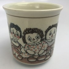 Raggedy Andy Raggedy Ann Doll Coffee Tea Mug Cup Excellent Condition