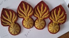 4 Ornements à la grenade de retroussis d’uniforme Napoleon 1er Empire Rare