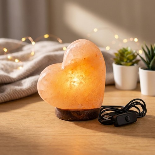 Lampe sel himalaya cœur - sel,