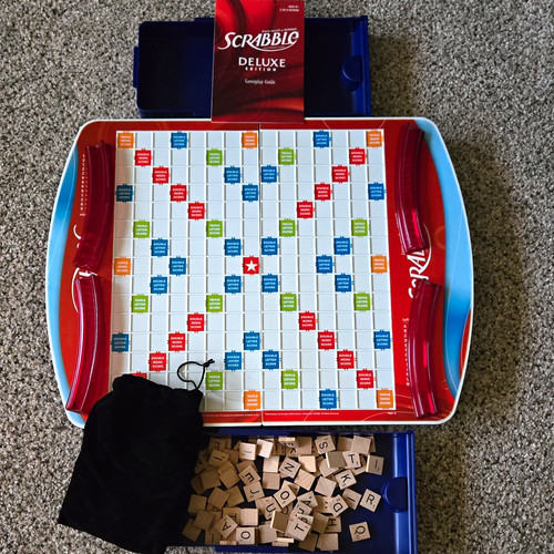 Scrabble deluxe edition board - scrabble,
