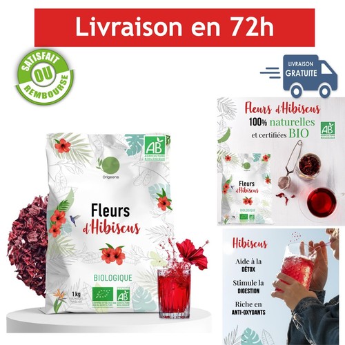 Fleurs hibiscus bio - fleurs,