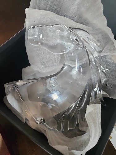Daum france crystal horse head - daum,