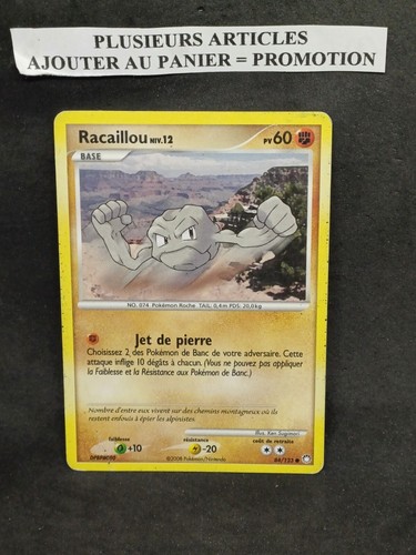Carte pokémon racaillou - carte,