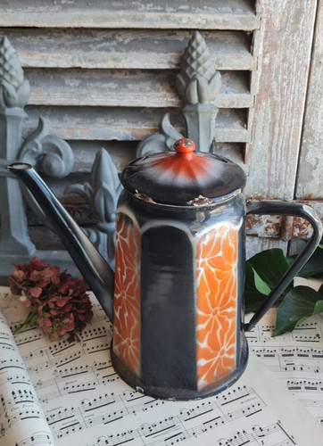 Ancienne cafetiere emaillee - ancienne,
