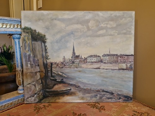 Peinture ancienne vue de - ,