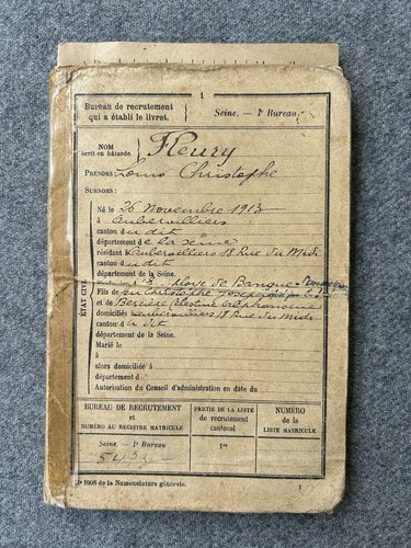 Livret militaire aubervilliers - livret,