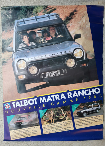 Affiche talbot matra rancho - talbot,