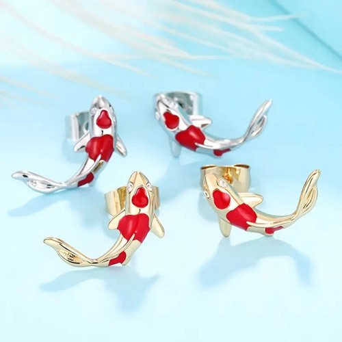 Boucles oreilles poissons - boucles, d'oreilles