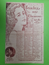 27/ PARTITION PAROLE & CHANSON - Ecoutez mes chansons (3) - 1921