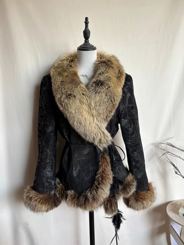 Manteau fourrure marron - manteau,