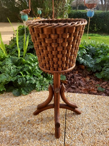 Porte plante rotin osier - plante,