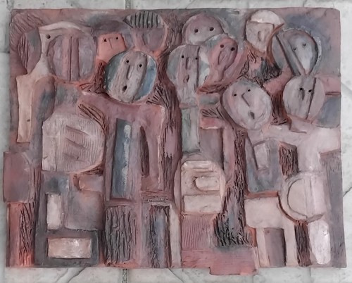 Sculpture art brut - art, terre