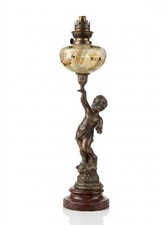 Lampe a petrole regule putti