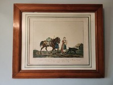 Vernet Gravure Chevaux Village