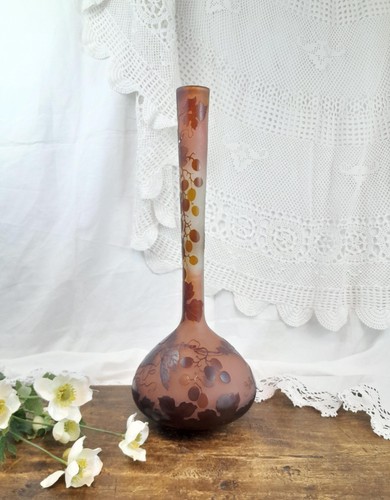 Très grand vase émile - très, gallé