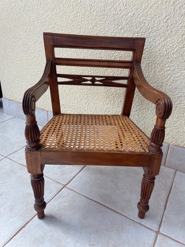 Chaise enfant bois rotin - chaise, et