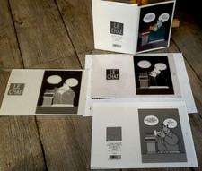 GELUCK- Maquette,films, calques Noir & Blanc pour créer la carte postale de 1999