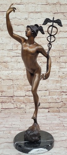 Sculpture bronze mercury - sculpture,
