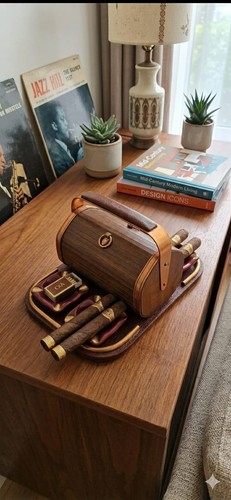 Ensemble fumeur vintage bois - , 4