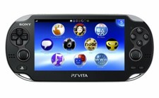 USED PS Playstation vita 3G/Wi‐Fi model CRISTAL BLACK PCH-1100 AB01 only console