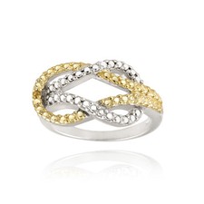 925 Argent Deux Tons Diamant