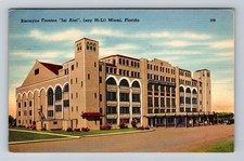 Miami FL-Florida, Biscayne Fronton Jai Alai, Antique Souvenir Vintage Postcard