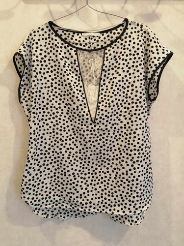 Blouse blanche pois - , col