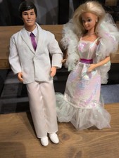 Très belles poupées BARBIE crystal  et KEN (couple)  1983 vintage