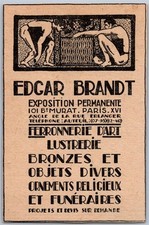 1910 Edgar Brandt Exhibition Bronzes, Ironwork Art Deco Advertising Old Ad