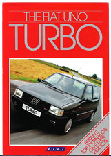 Fiat Uno Turbo IE 1985-1987 UK Market Foldout Sales Brochure