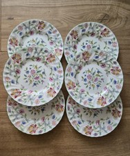 6 assiettes à dessert Porcelaine anglaise Minton Bone china Haddon hall