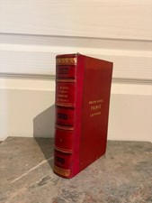 Ancien Livre Cuir Relié Rouge