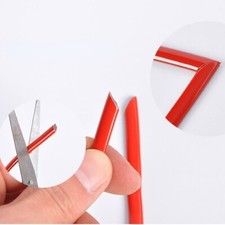 3or5M Rouge Autocollant PVC Voiture Moulage Bord Bande Porte Anti-rayures Bumper