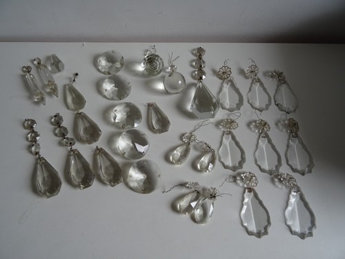 Lot pampilles cristal - de,