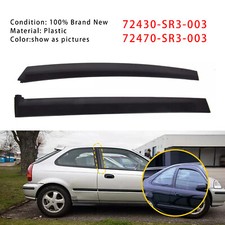 Left&Right Door Garnish Trim Pillar Sash Set SLJ-1173A-BK Pour Honda Civic 92-95