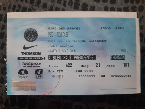 Ticket foot paris saint - foot, "